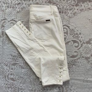 WHBM THE SKIMMER White Straight Leg Jeans Size 4P